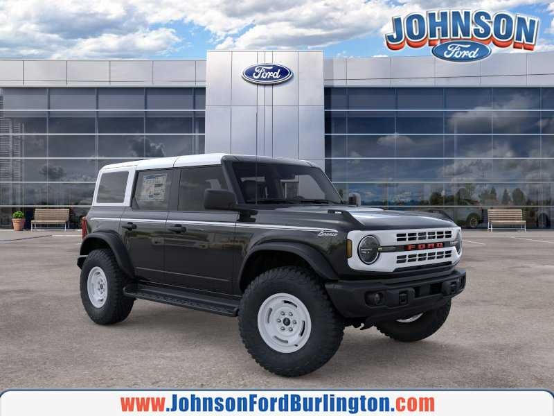 2026 Ford Bronco Heritage Edition in Shadow Black — front three-quarter view