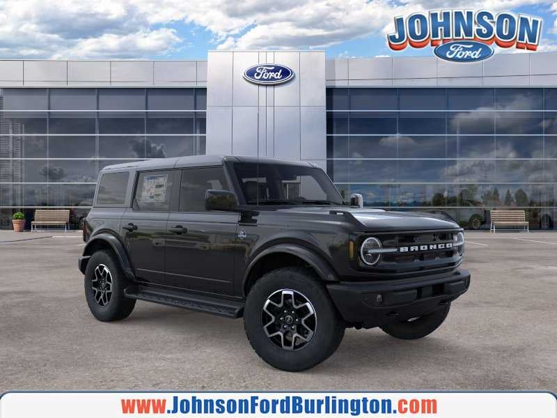 2026 Ford Bronco Outer Banks in Shadow Black — front three-quarter view