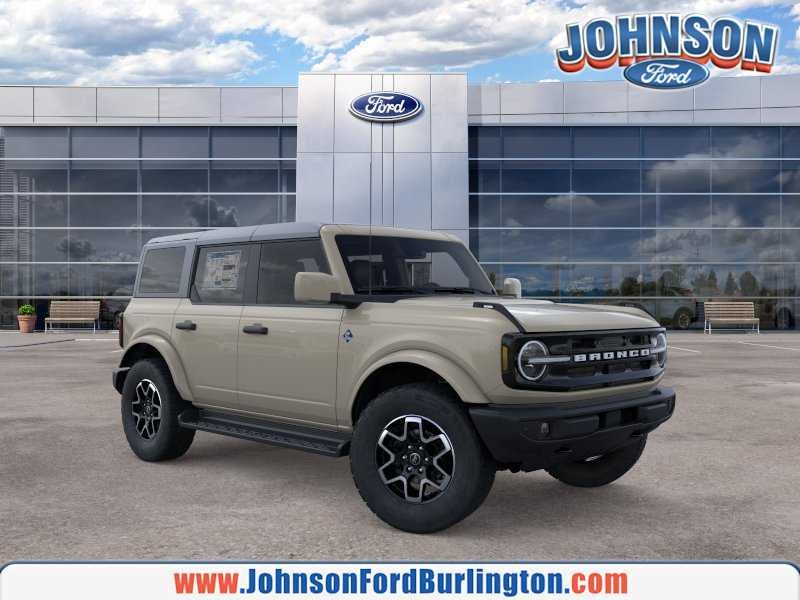 2026 Ford Bronco Outer Banks in Desert Sand — front three-quarter view