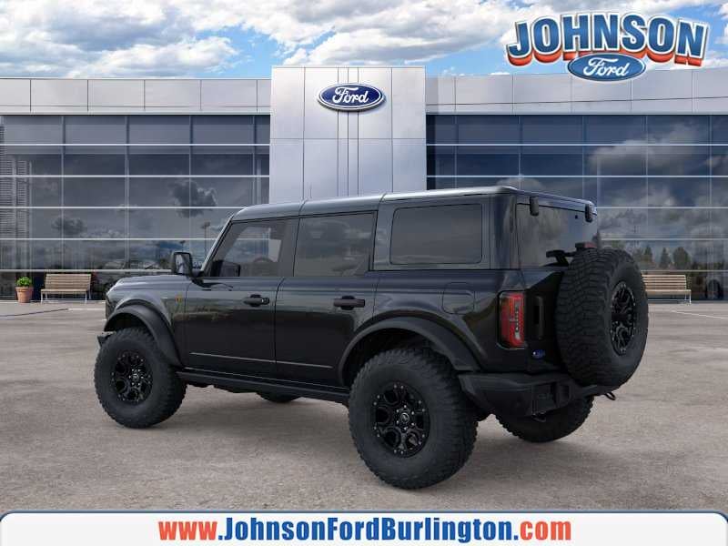 2026 Ford Bronco Badlands in Shadow Black — front three-quarter view