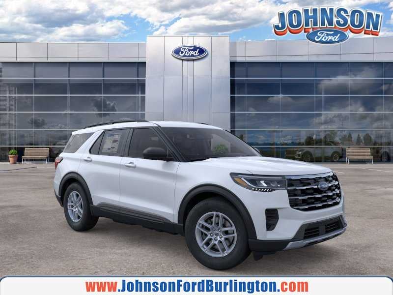 2026 Ford Explorer Active w/200A Pkg in Space White Metallic — front three-quarter view