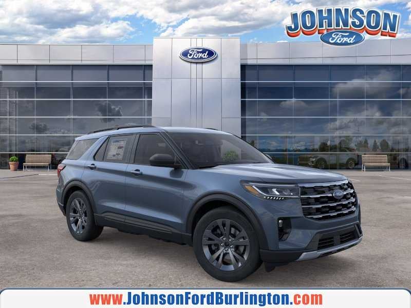 2026 Ford Explorer Active w/200A Pkg in Vapor Blue Metallic — front three-quarter view