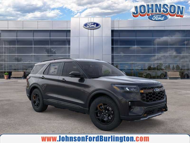 2026 Ford Explorer Tremor in Agate Black Metallic — front three-quarter view