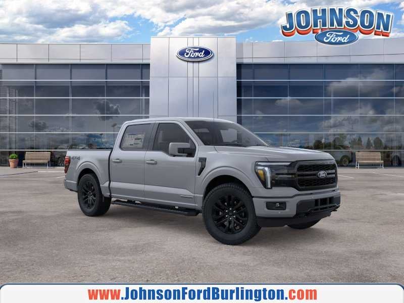 2026 Ford F-150 LARIAT in Avalanche — front three-quarter view
