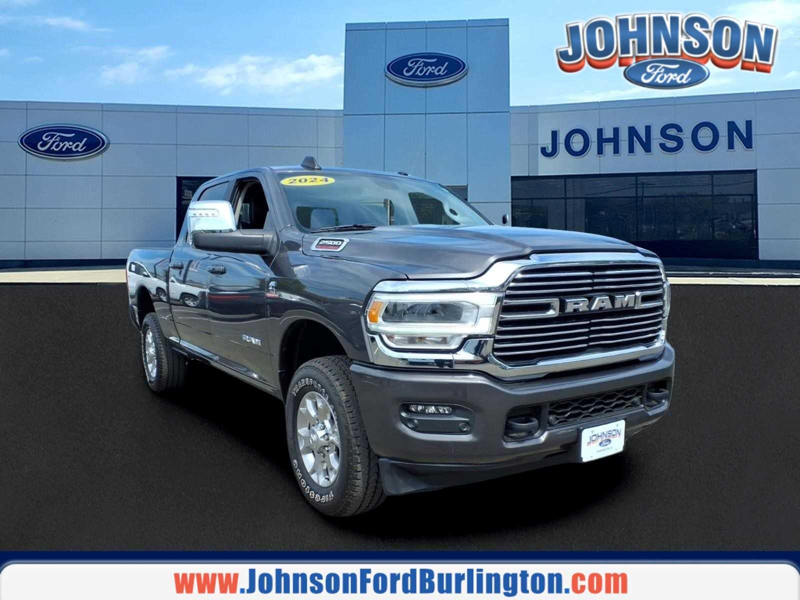 2024 RAM 2500 Laramie in Granite Crystal Metallic Clearcoat — front three-quarter view