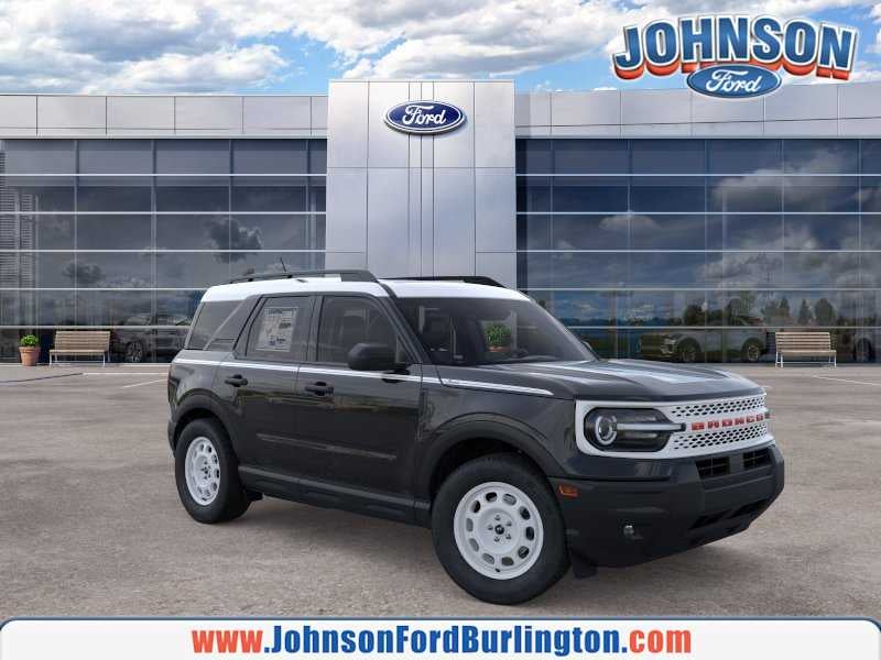 2025 Ford Bronco Sport Heritage in Shadow Black — front three-quarter view