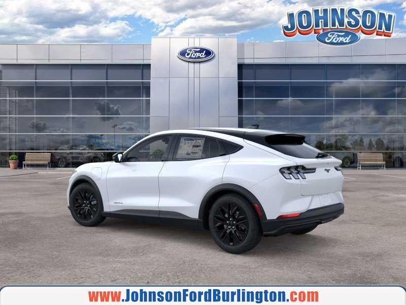 2026 Ford Mustang Mach-E Select in Star White Metallic Tri-Coat — front three-quarter view