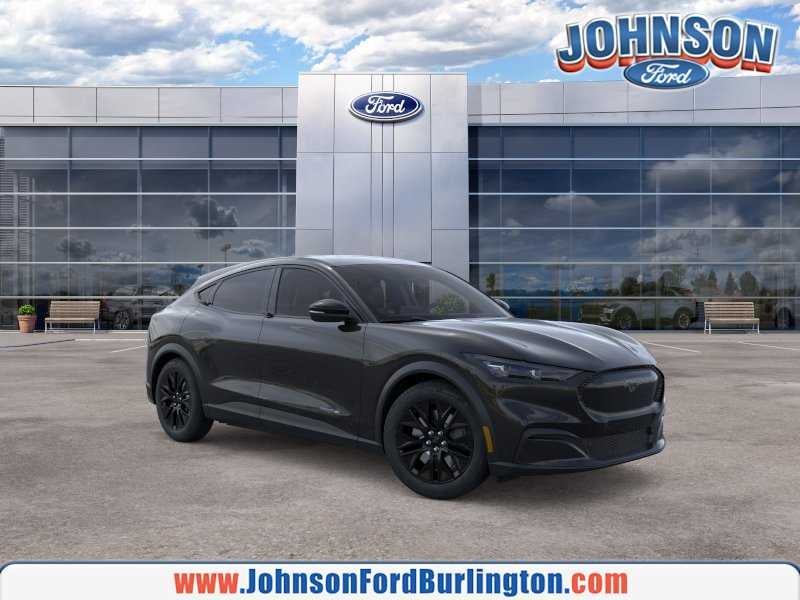 2026 Ford Mustang Mach-E Select in Shadow Black — front three-quarter view