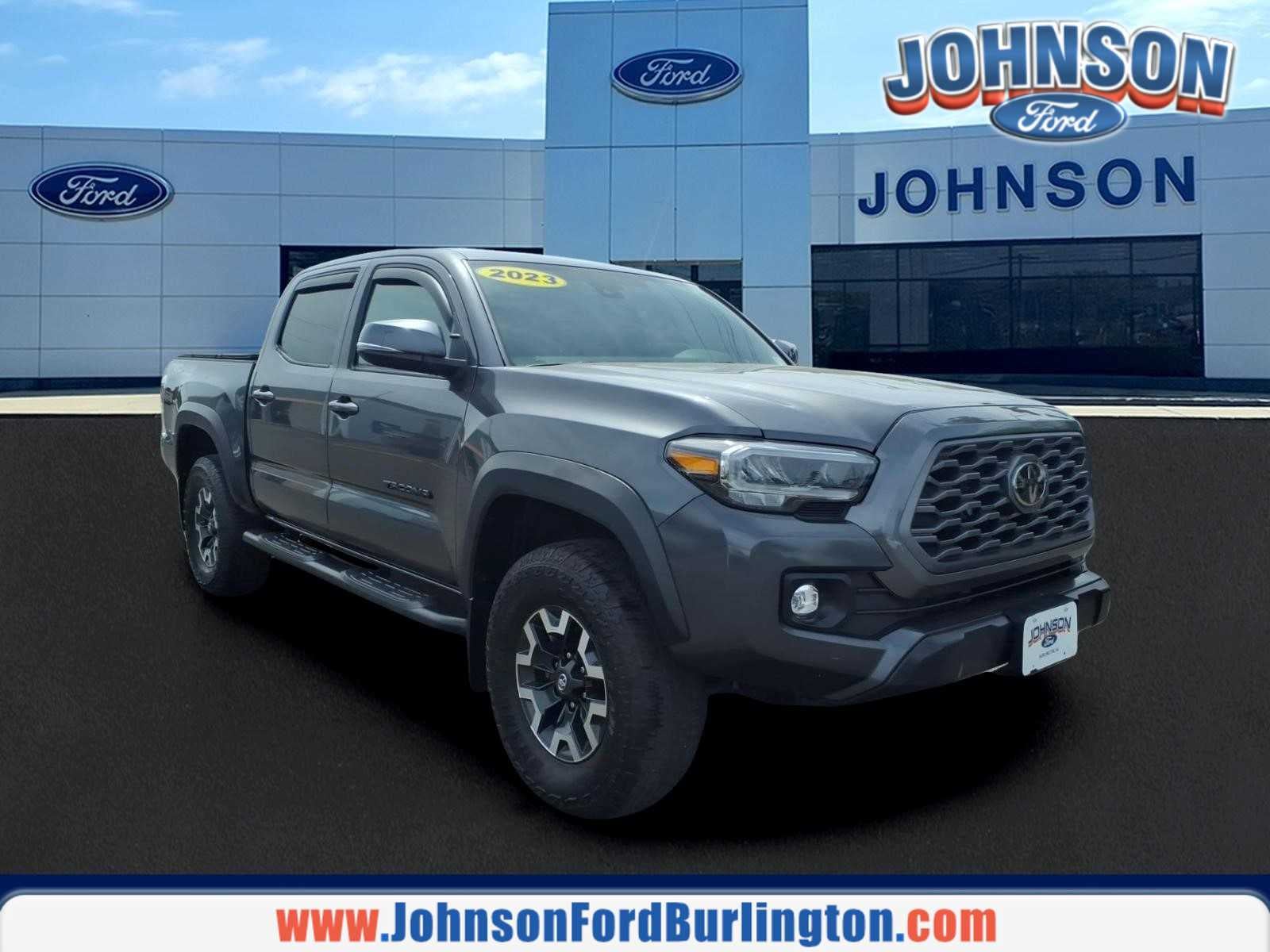 2023 Toyota Tacoma TRD Off Road in Magnetic Gray Metallic — front three-quarter view
